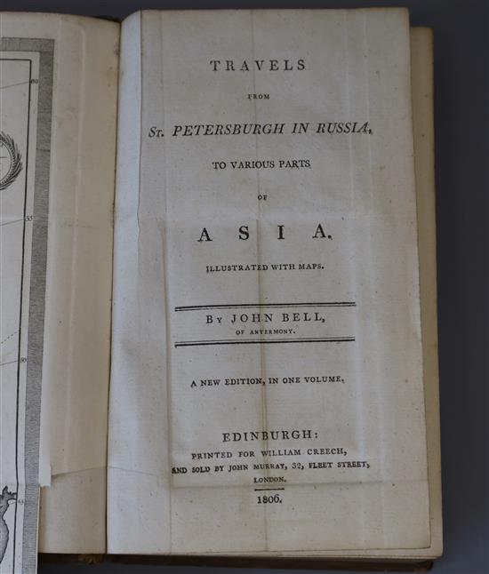 Bell, John - Travels from St Petersburg in Russia to Diverse Parts of Asia, 8vo, calf, with 2 folding maps (one with very small tear),